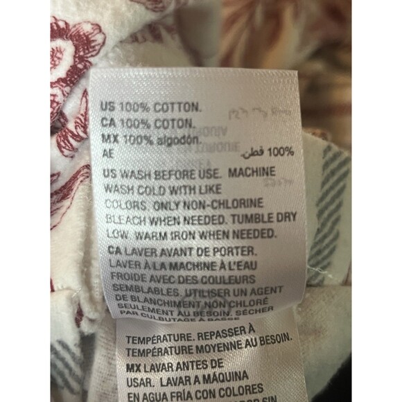 Martha Stewart Twin Flannel Duvet Cover 100% Cotton Reversible Button Closure - Picture 9 of 9